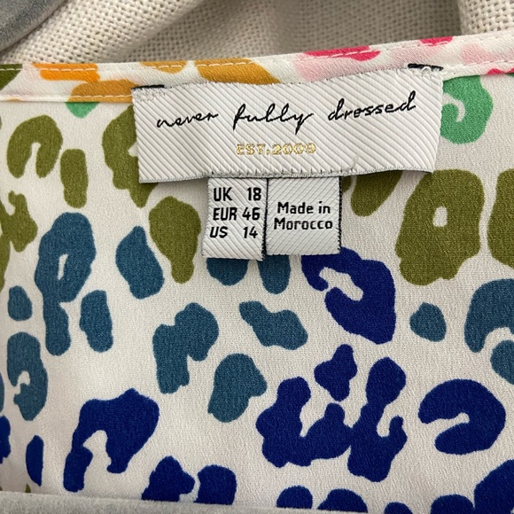 Never Fully Dressed Colorful Midi Wrap Dress - Picture 5 of 5